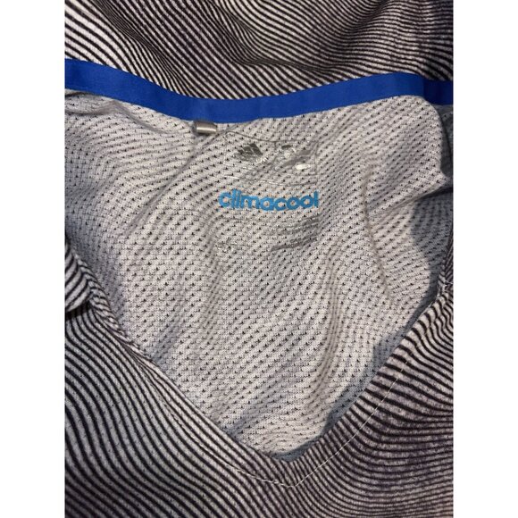 Adidas ClimaCool Polo Shirt Trippy Black Print Womens Activewear - Picture 3 of 3